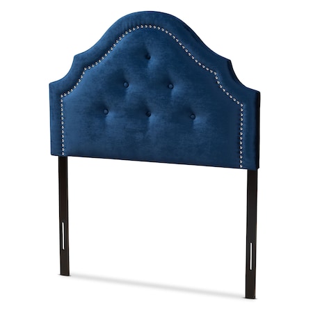Baxton Studio Cora Royal Blue Velvet Upholstered Twin Size Headboard 154-9321